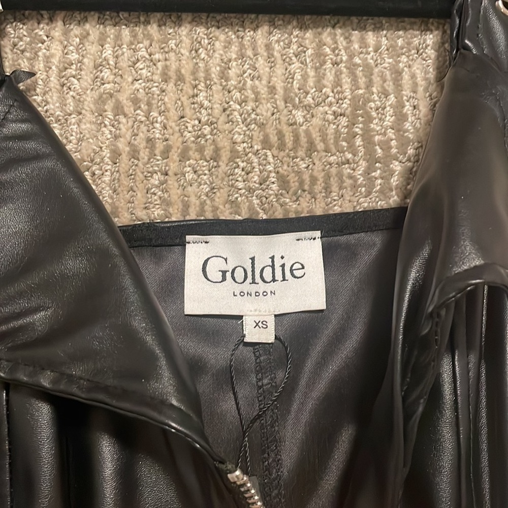 Goldie London XS pleather zip up dress - Picture 2 of 3